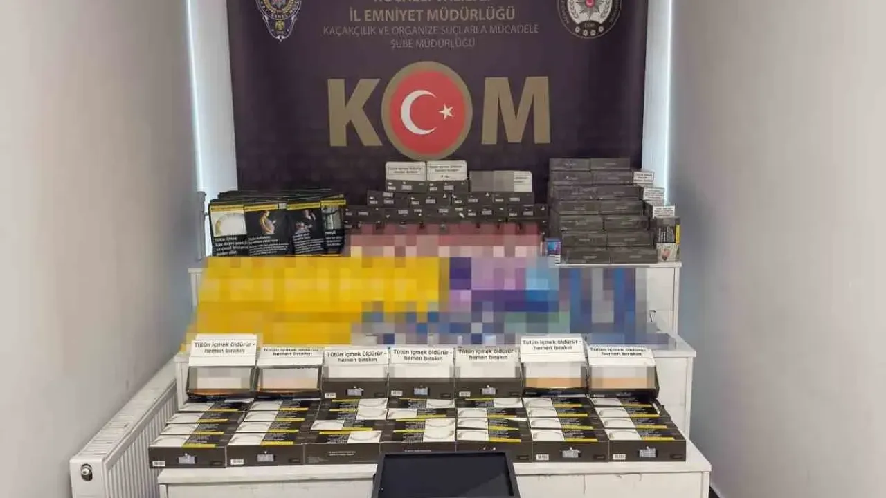 Kocaeli’de 8 adrese eş zamanlı baskın: 1 ton 160 kilo tütün ele geçirildi
