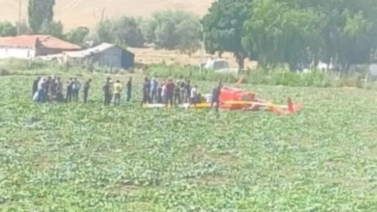 Ankara'da eğitim helikopteri düştü