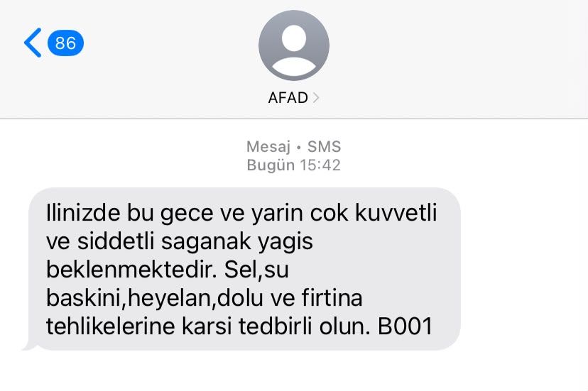 AFAD’dan Kocaeli’ye kritik uyarı! Cep telefonlarına SMS gönderildi
