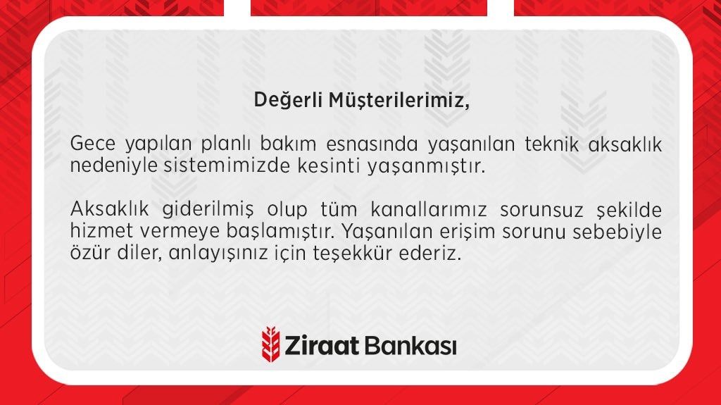 Ziraat Bankası'nın pos cihazları ve ATM'leri çöktü! Saatler sonra açıklama geldi
