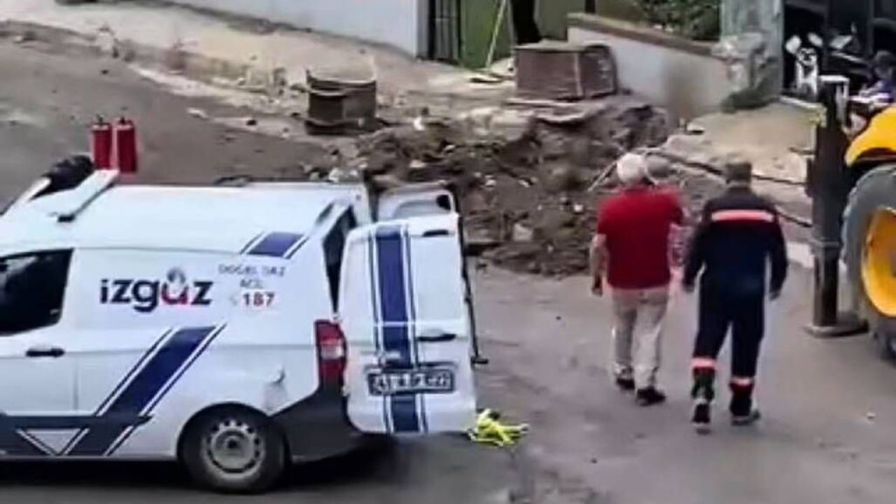 Mahallede korku dolu anlar: Gaz hattı delindi