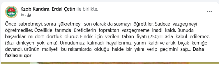 Kandıra Ziraat Odası Başkanı Erdal Çetin'den Sert Açıklama