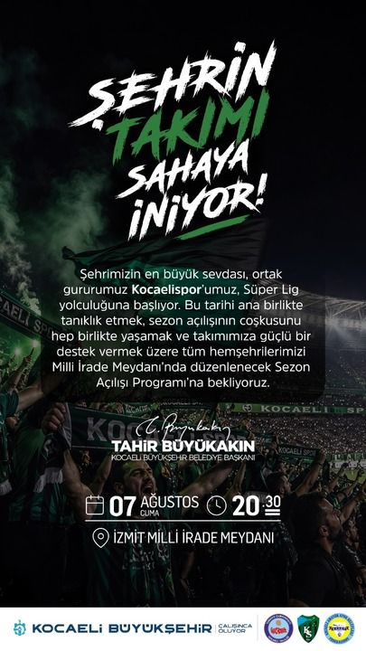 Şehrin Takımı Sahaya İniyor!
